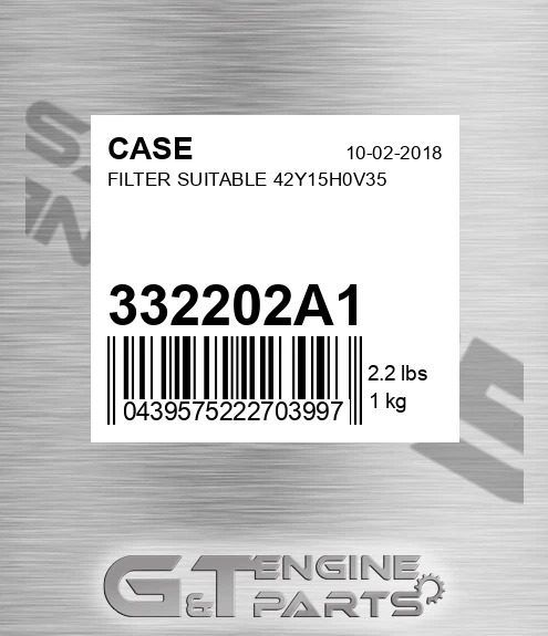 332202A1 Filter Suitable 42y15h0v35