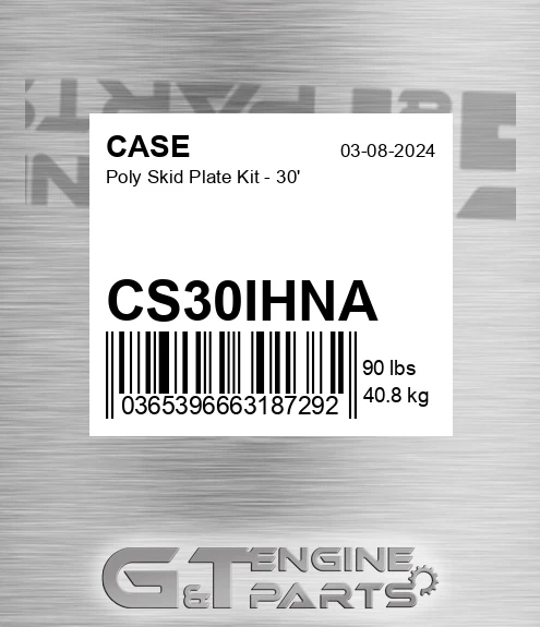 CS30IHNA CASE Poly Skid Plate Kit - 30'