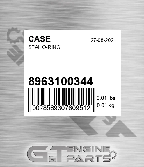 8963100344 Seal O-ring