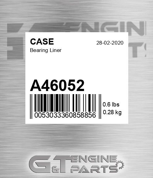 A46052 CASE Bearing Liner