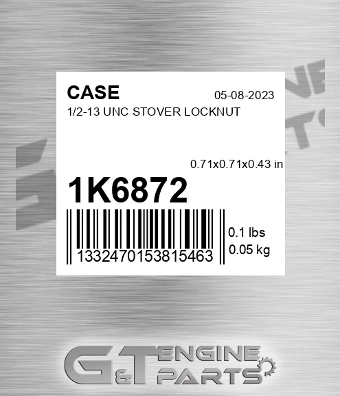 1K6872 1/2-13 Unc Stover Locknut