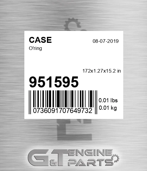 951595 CASE O'ring