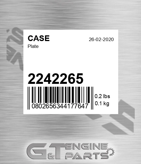 2242265 CASE Plate