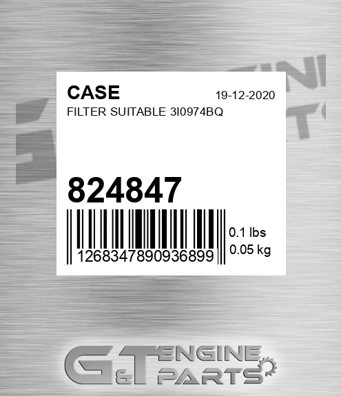 824847 Filter Suitable 3i0974bq