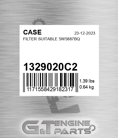 1329020C2 Filter Suitable 5w5887bq