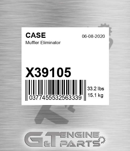 X39105 Muffler Eliminator