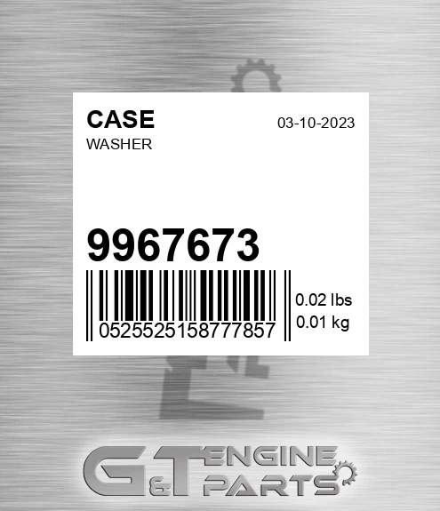 9967673 CASE Washer