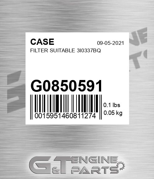 G0850591 Filter Suitable 3i0337bq
