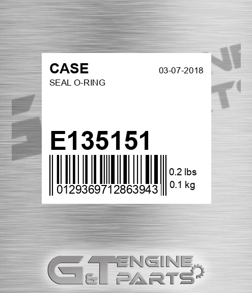 E135151 Seal O-ring