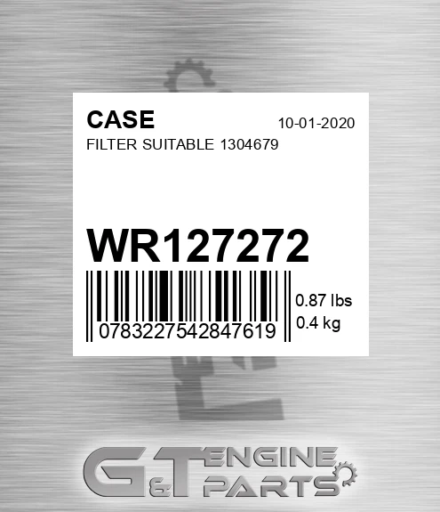 WR127272 Filter Suitable 1304679