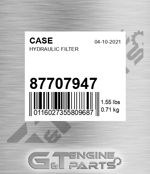 87707947 CASE Hydraulic Filter