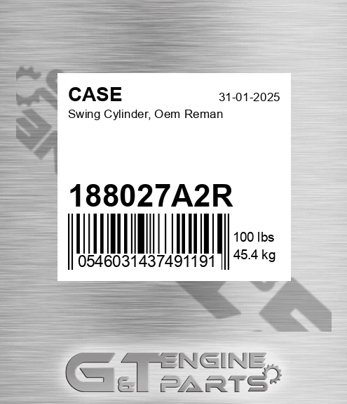 188027A2R Swing Cylinder, Oem Reman