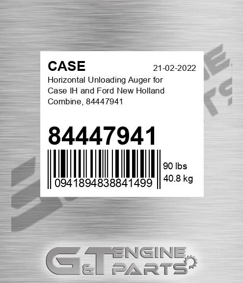 84447941 Horizontal Unloading Auger For Ih And Ford New Holland Combine,