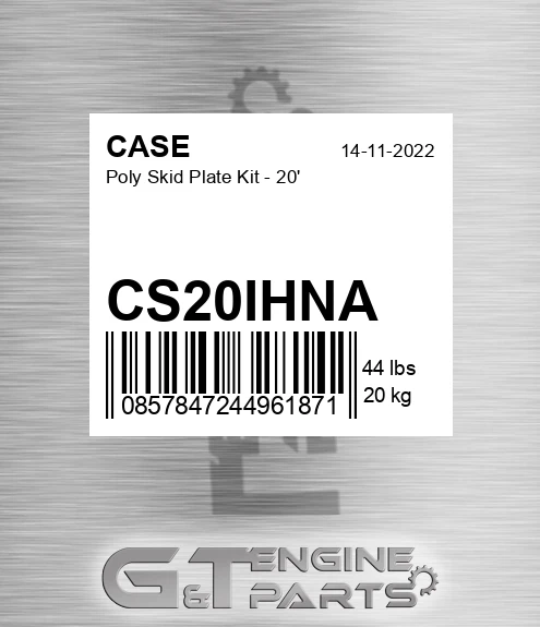 CS20IHNA CASE Poly Skid Plate Kit - 20'