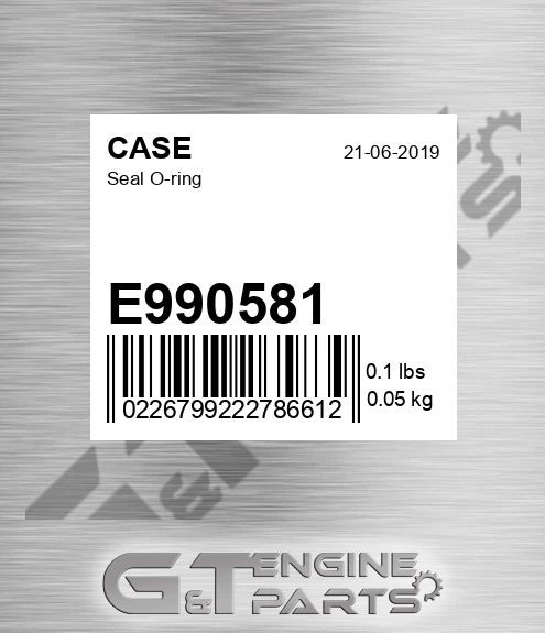 E990581 Seal O-ring