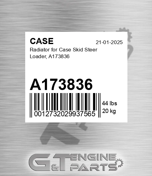 A173836 Radiator For Skid Steer Loader,