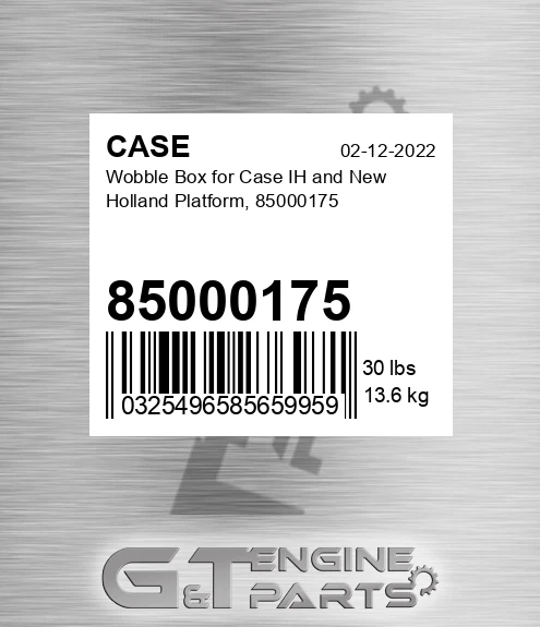 85000175 CASE Wobble Box For Case Ih And New Holland Platform,