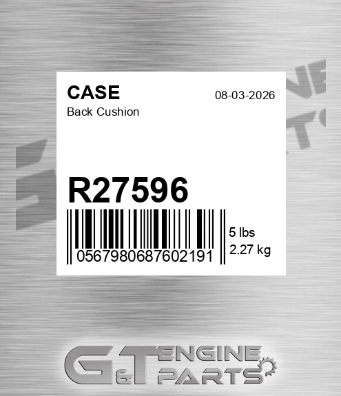 R27596 CASE Back Cushion