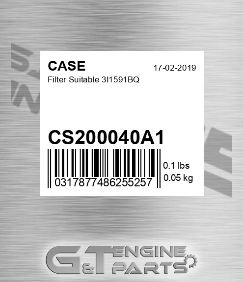 CS200040A1 Filter Suitable 3i1591bq