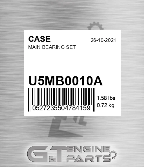 U5MB0010A Main Bearing Set