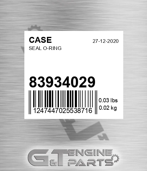 83934029 Seal O-ring