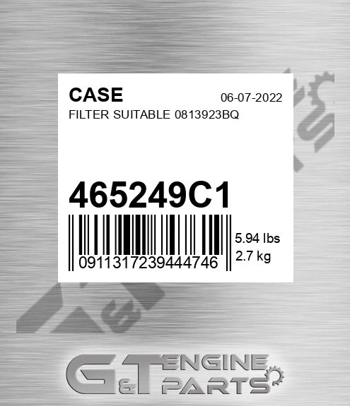 465249C1 CASE Filter Suitable 0813923bq