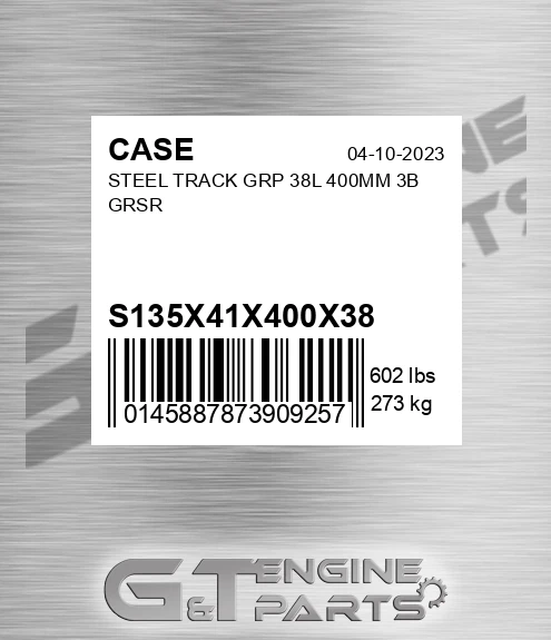 S135X41X400X38 Steel Track Grp 38l 400mm 3b Grsr