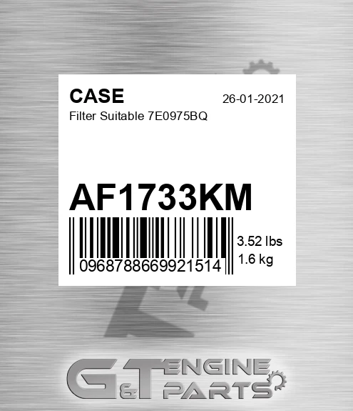AF1733KM CASE Filter Suitable 7e0975bq