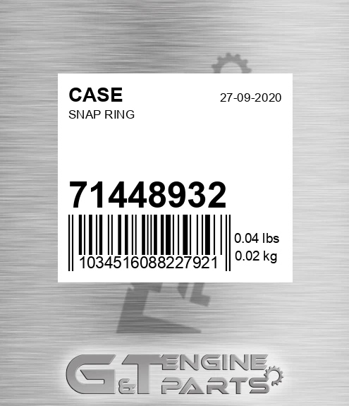 71448932 Snap Ring