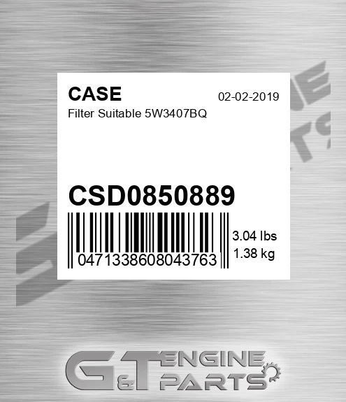 CSD0850889 Filter Suitable 5w3407bq