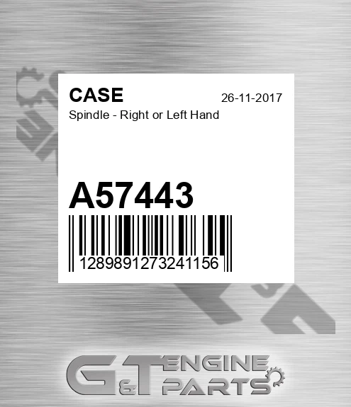 A57443 Spindle - Right Or Left Hand