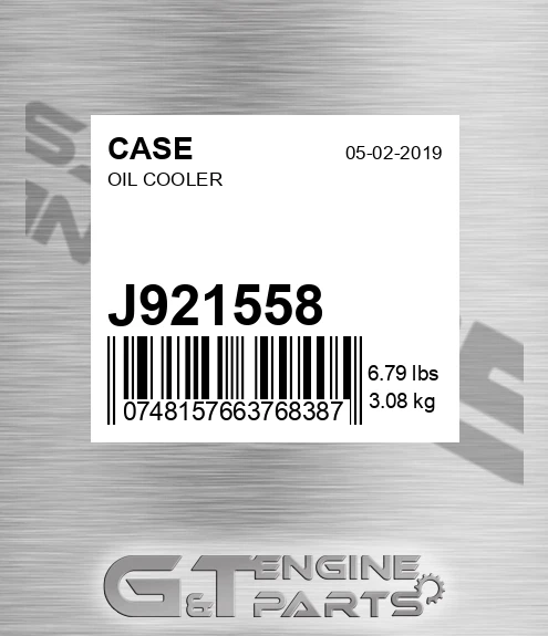 J921558 CASE Oil Cooler