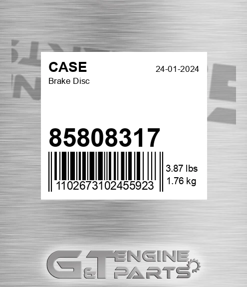 85808317 CASE Brake Disc