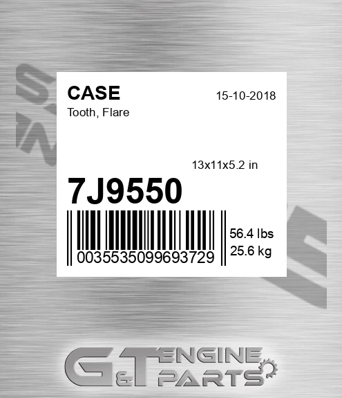 7J9550 Tooth, Flare