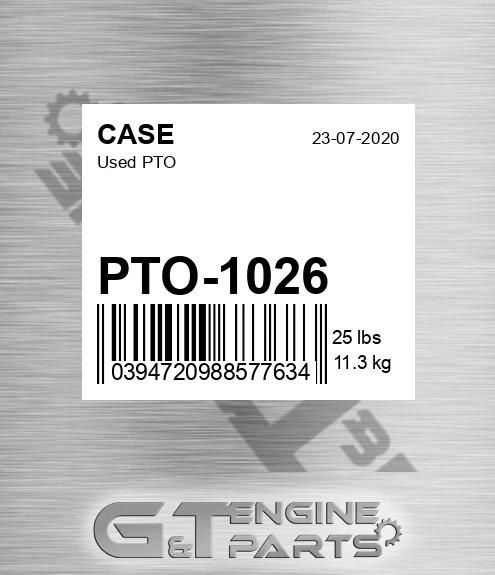 PTO-1026 Used Pto