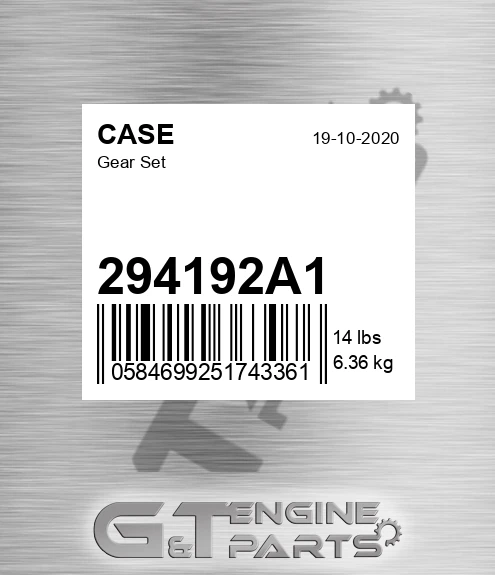 294192A1 CASE Gear Set