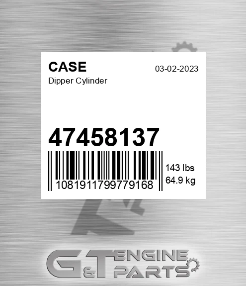 47458137 Dipper Cylinder for CASE