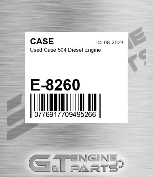 E-8260 Used 504 Diesel Engine