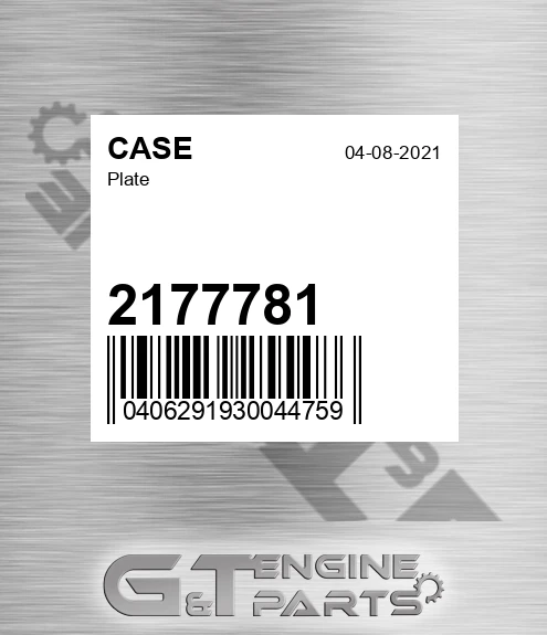 2177781 CASE Plate