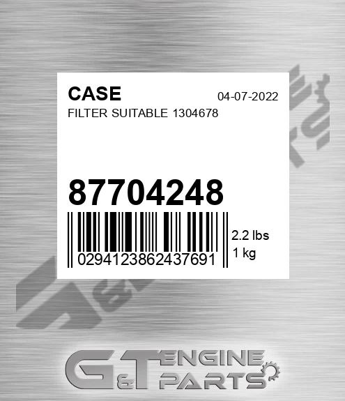 87704248 Filter Suitable 1304678