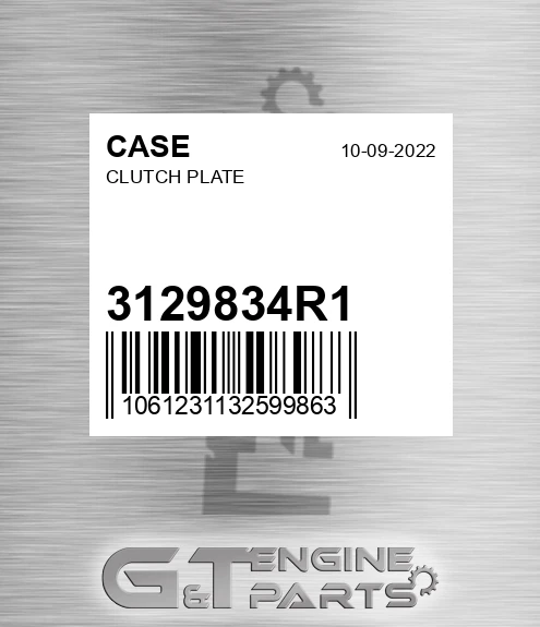 3129834R1 CASE Clutch Plate
