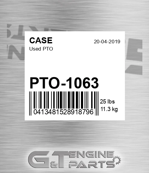 PTO-1063 Used Pto for CASE