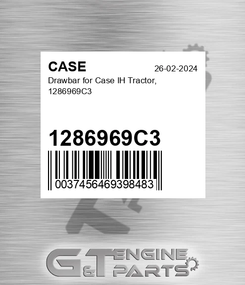 1286969C3 Drawbar For Ih Tractor,