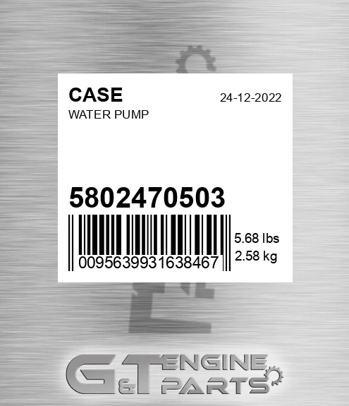 5802470503 CASE Water Pump