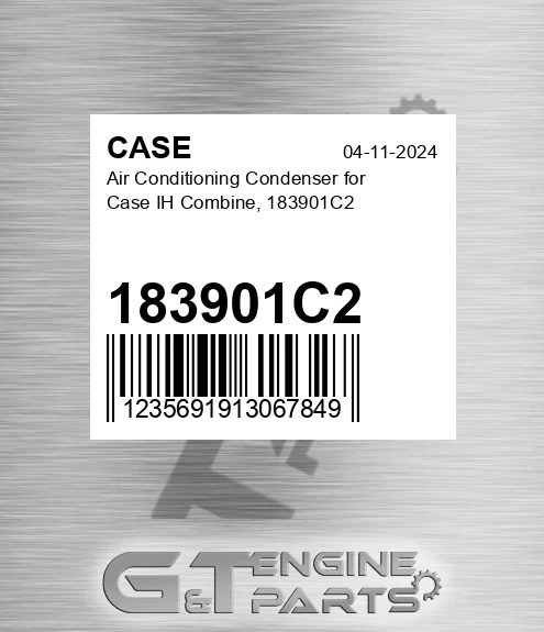 183901C2 Air Conditioning Condenser For Ih Combine,