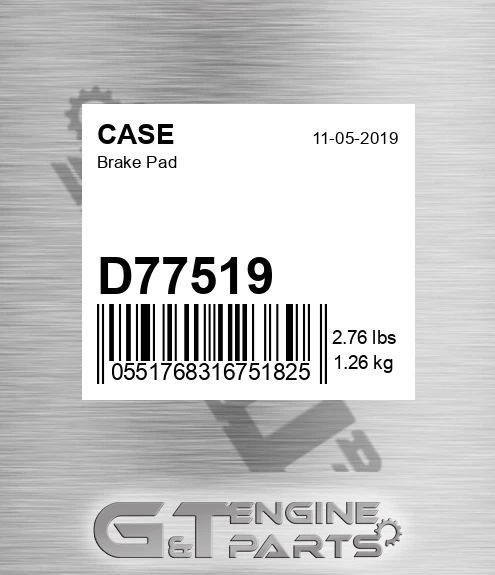 D77519 Brake Pad