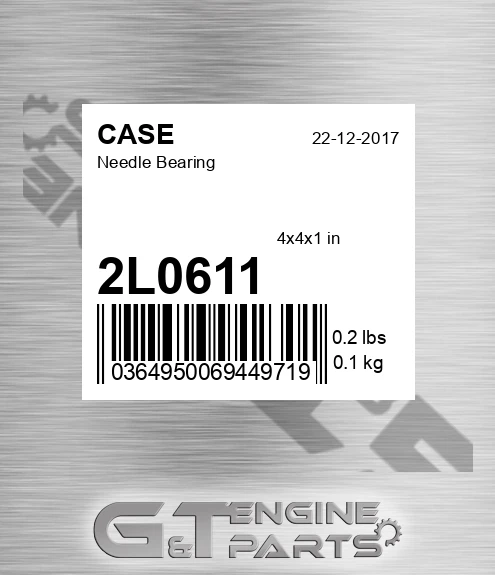 2L0611 CASE Needle Bearing