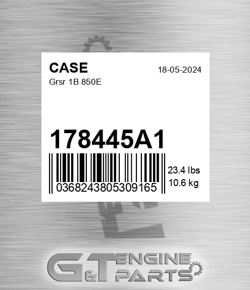 178445A1 CASE Grsr 1b 850e