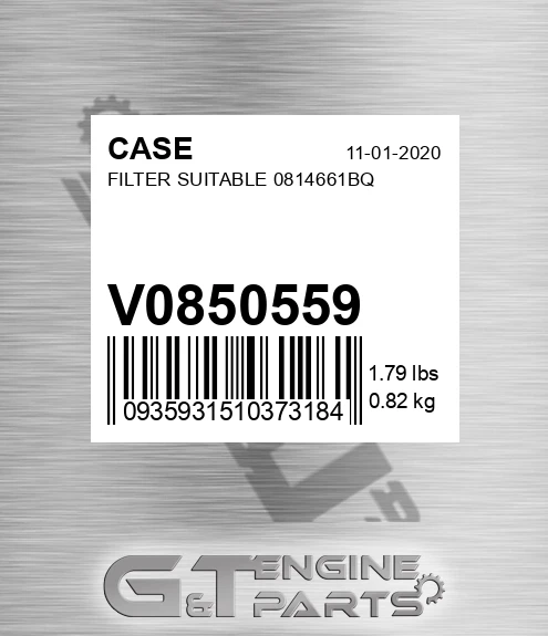V0850559 Filter Suitable 0814661bq