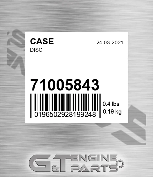 71005843 Disc for CASE